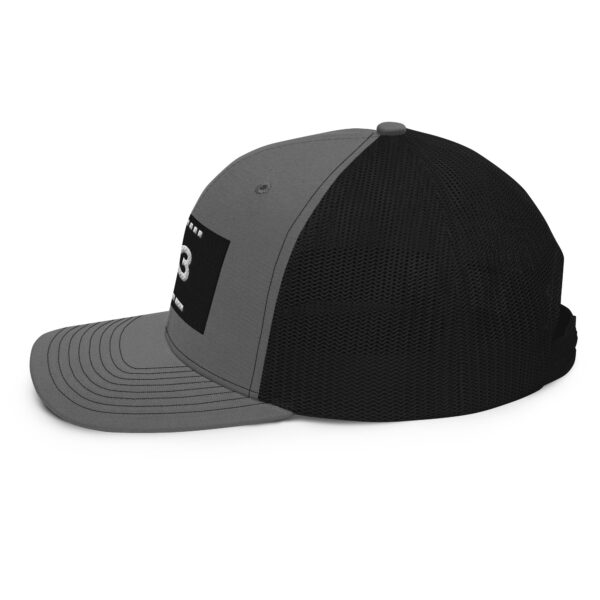Trucker Cap - 73 Ham Radio Logo -Grey/Black - Image 3